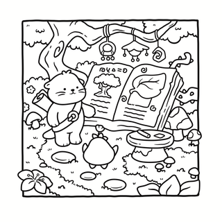 Cozy Witchy Halloween Coloring Book