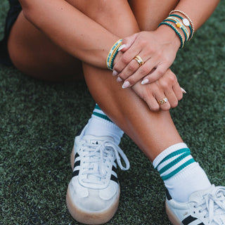 Game Day Green & Yellow Hair Tie Bracelets