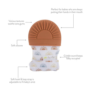 Itzy Ritzy Silicone Teething Mitt - Highland Cow