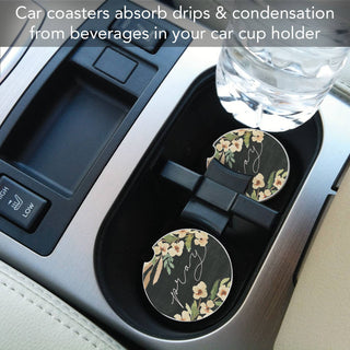 "Pray" Single Packaged Stone Car Coaster