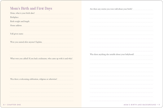 Mom's Story Memory Journal | Guided Keepsake Journal for Moms