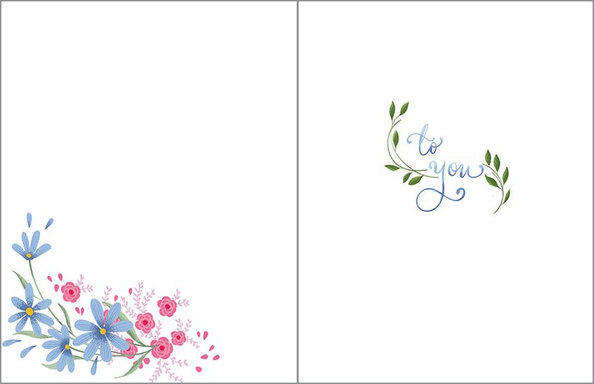 Birthday Greeting Card - Flowery