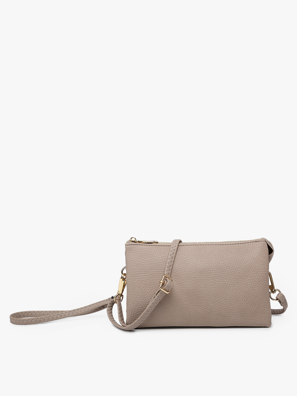 Riley Solid Color 3 Compartment Crossbody/Wristlet