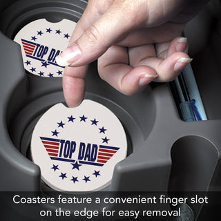 Top Dad Absorbent Stone Car Coaster