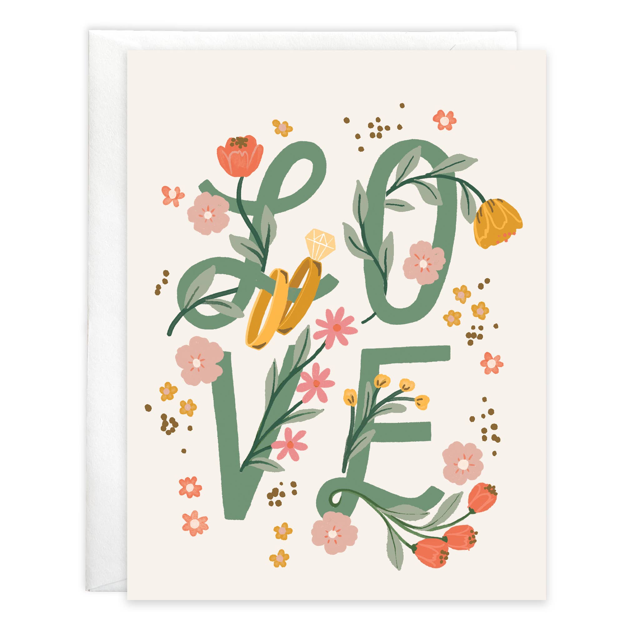 Wedding Greeting Card - Love Rings
