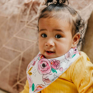 Copper Pearl Bloom Baby Bandana Bib Set