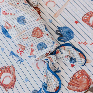 All Star Baseball Newborn Knotted Gown