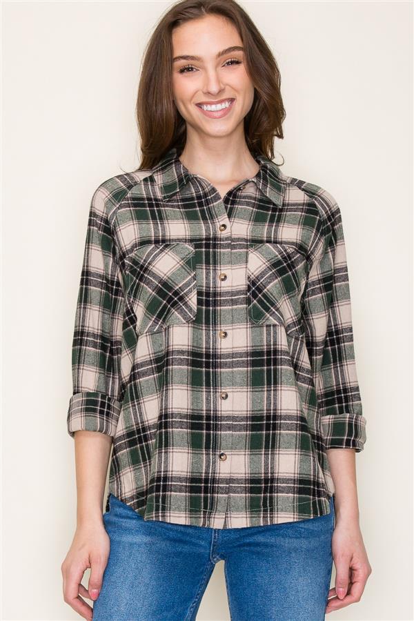 Button Down Plaid Shirt