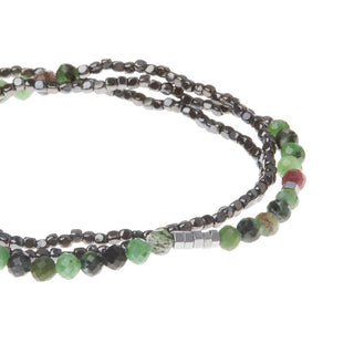 Scout Delicate Stone Ruby Zoisite Wrap Bracelet & Necklace