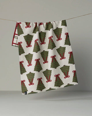 Geometry Ribbon Pines LUXE Double-Sided Kitchen Towel