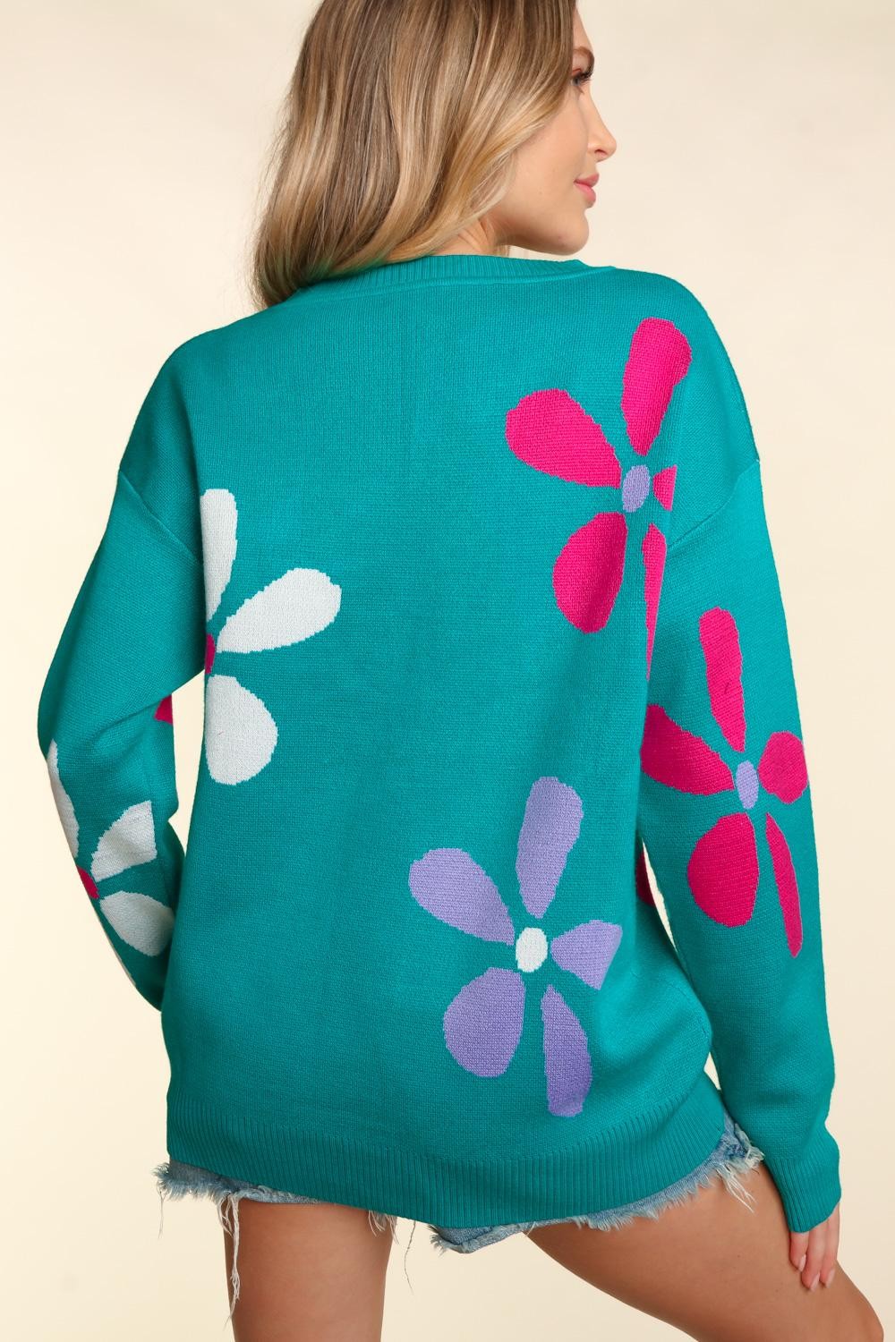 Daisy Flower Oversized Sweater