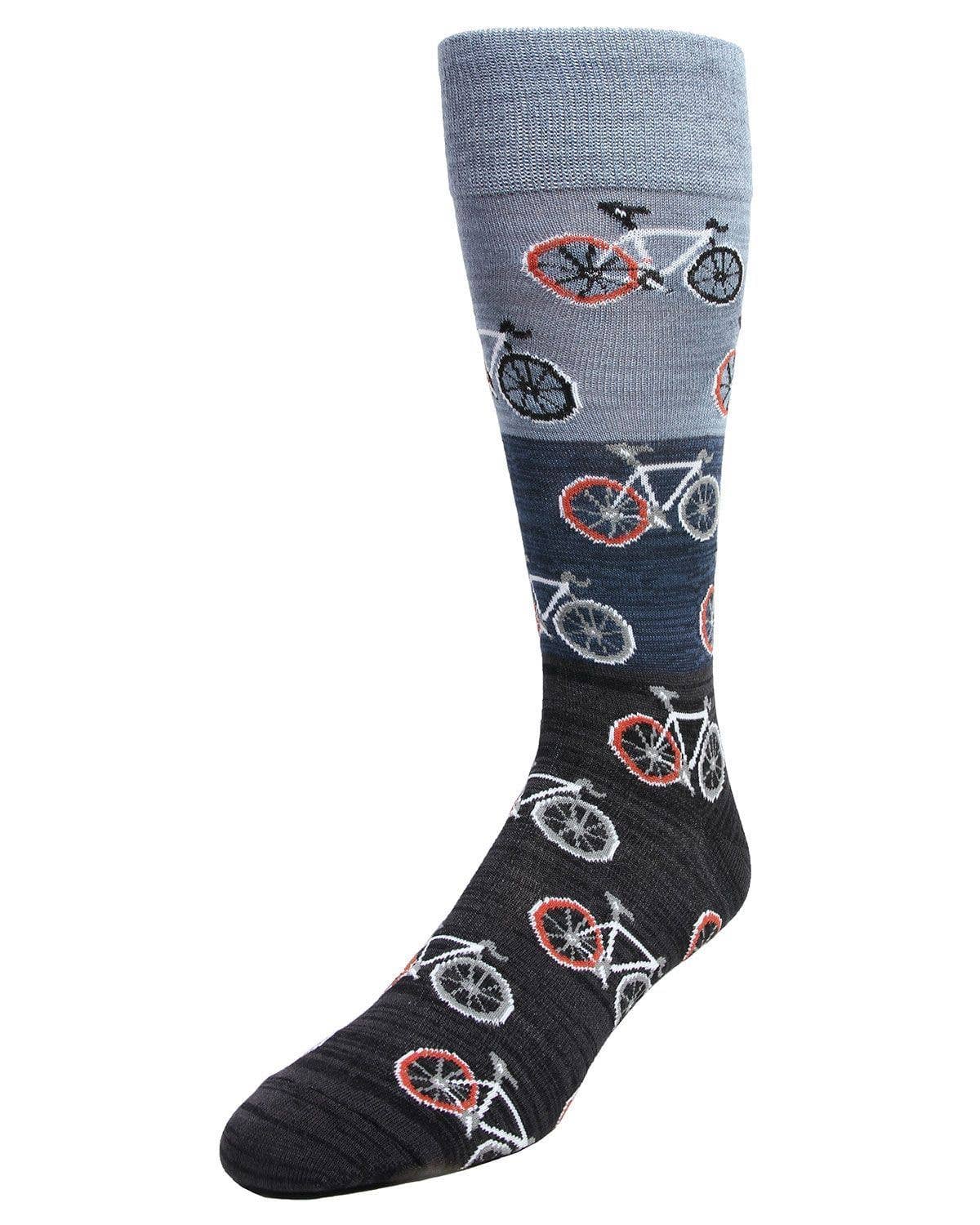 MeMoi Bicycles Patterned Men's Crew Sock