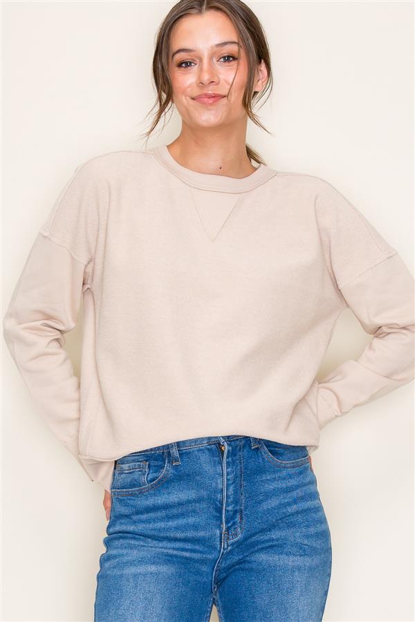 Solid Color Lightweight Terry Top