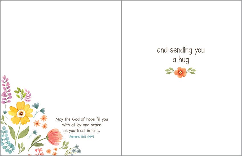 With Scripture Thinking of You Greeting Card - Ferns & Flwrs