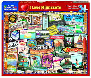 I Love Minnesota 1000-Piece Jigsaw Puzzle