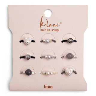 Luna Silver & Cool Tones Hair Tie Rings by K'lani