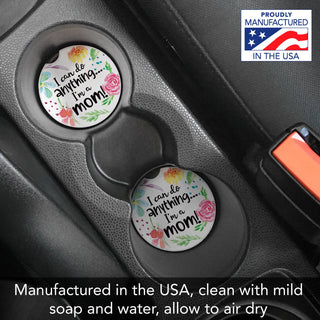 I'm A Mom Absorbent Stone Car Coaster 1 Pk