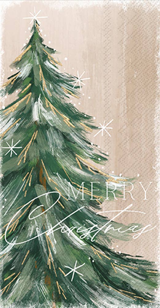 Paper Guest Towels Gilded Painterly Tree Christmas