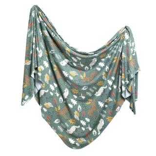Atwood Woodland Knit Swaddle Blanket