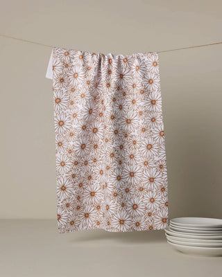 Geometry Daisy Trail Tea Towel – Daisy Print Kitchen Towel