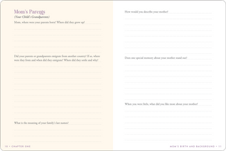 Mom's Story Memory Journal | Guided Keepsake Journal for Moms
