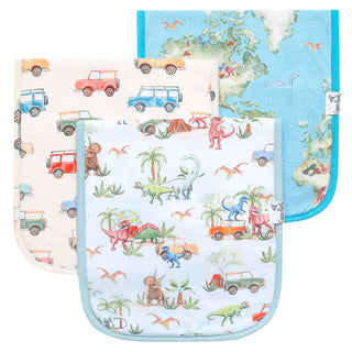 Dino Explorer Premium Burp Cloths - 3 Pack
