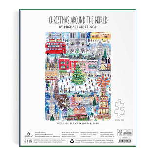 Michael Storrings Christmas Around the World 1500-Piece Puzzle | Holiday Puzzle