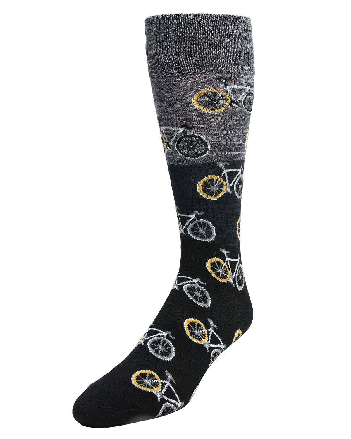 MeMoi Bicycles Patterned Men's Crew Sock