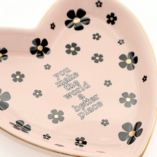 Heart Trinket Tray - You Make The World A Better Place