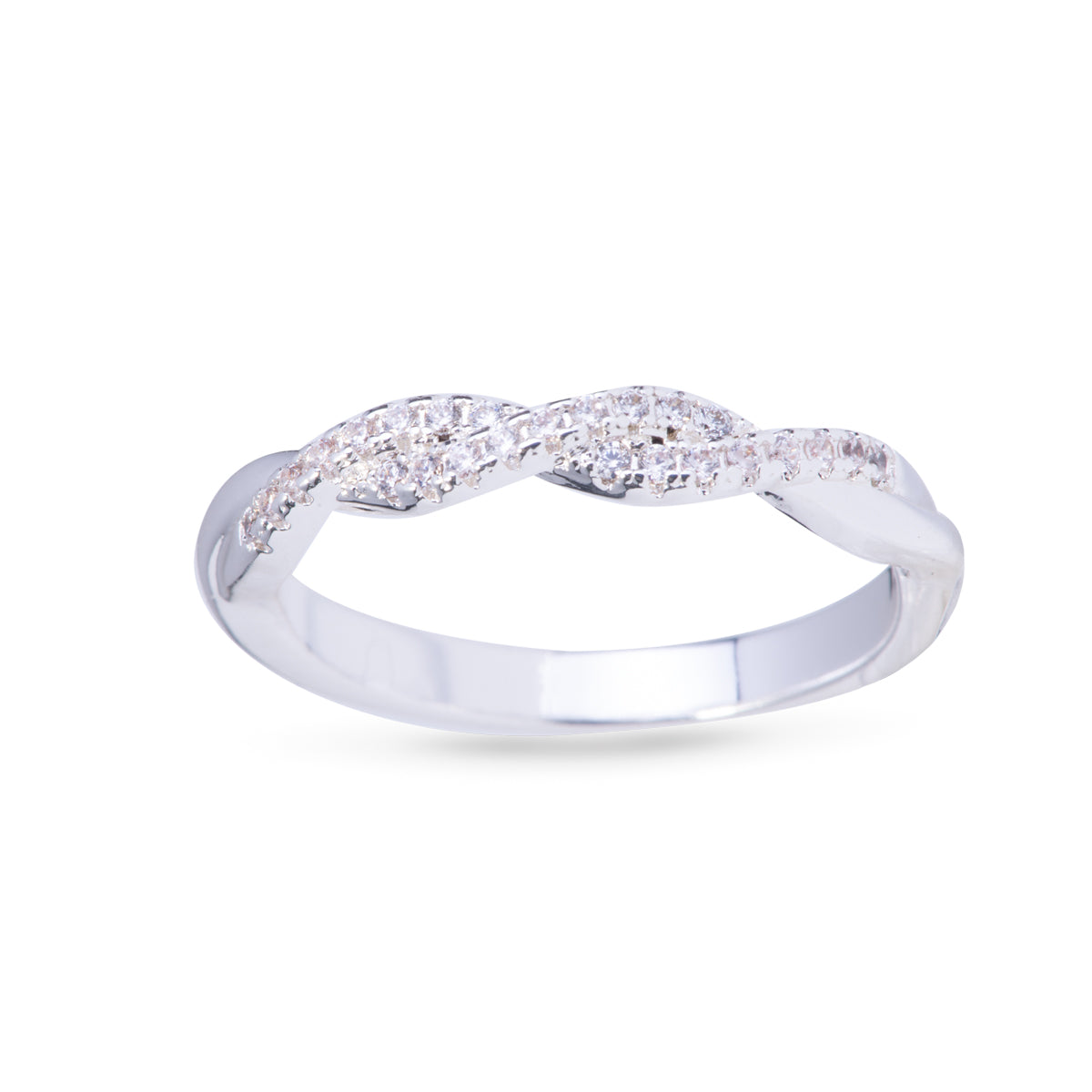 Braided CZ Ring - Size 9