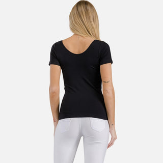 Seamless Reversible V-Neck Short Sleeve Top