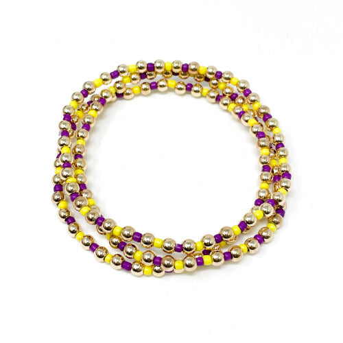 Purple & Gold Bracelet