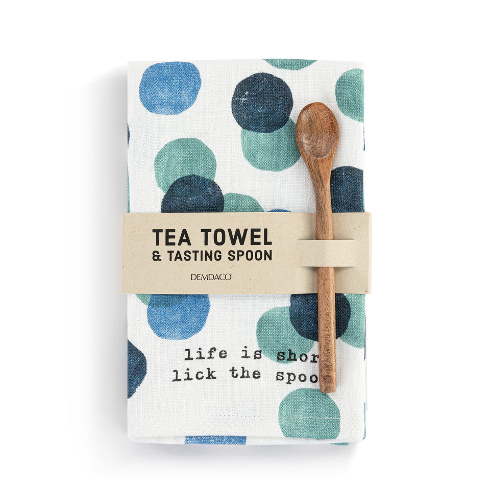 Lick The Spoon Kitchen Towel & Tasting Spoon