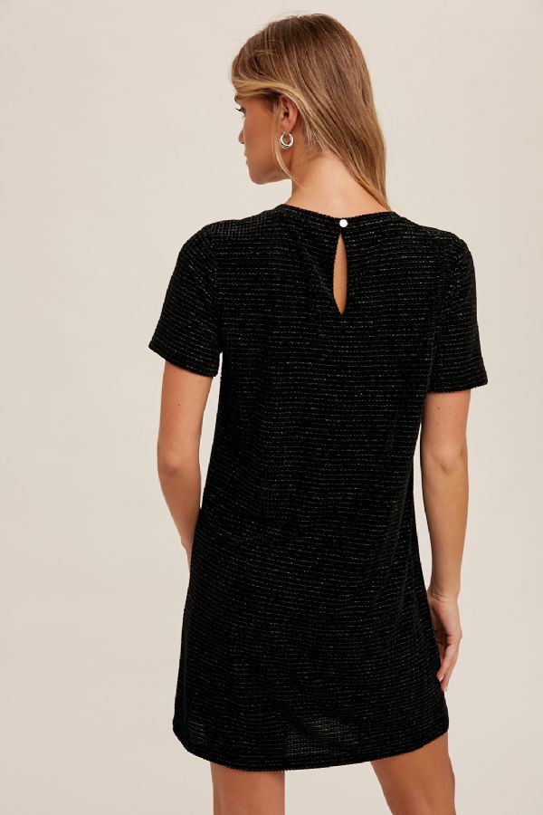 Lurex Velvet Shift Dress