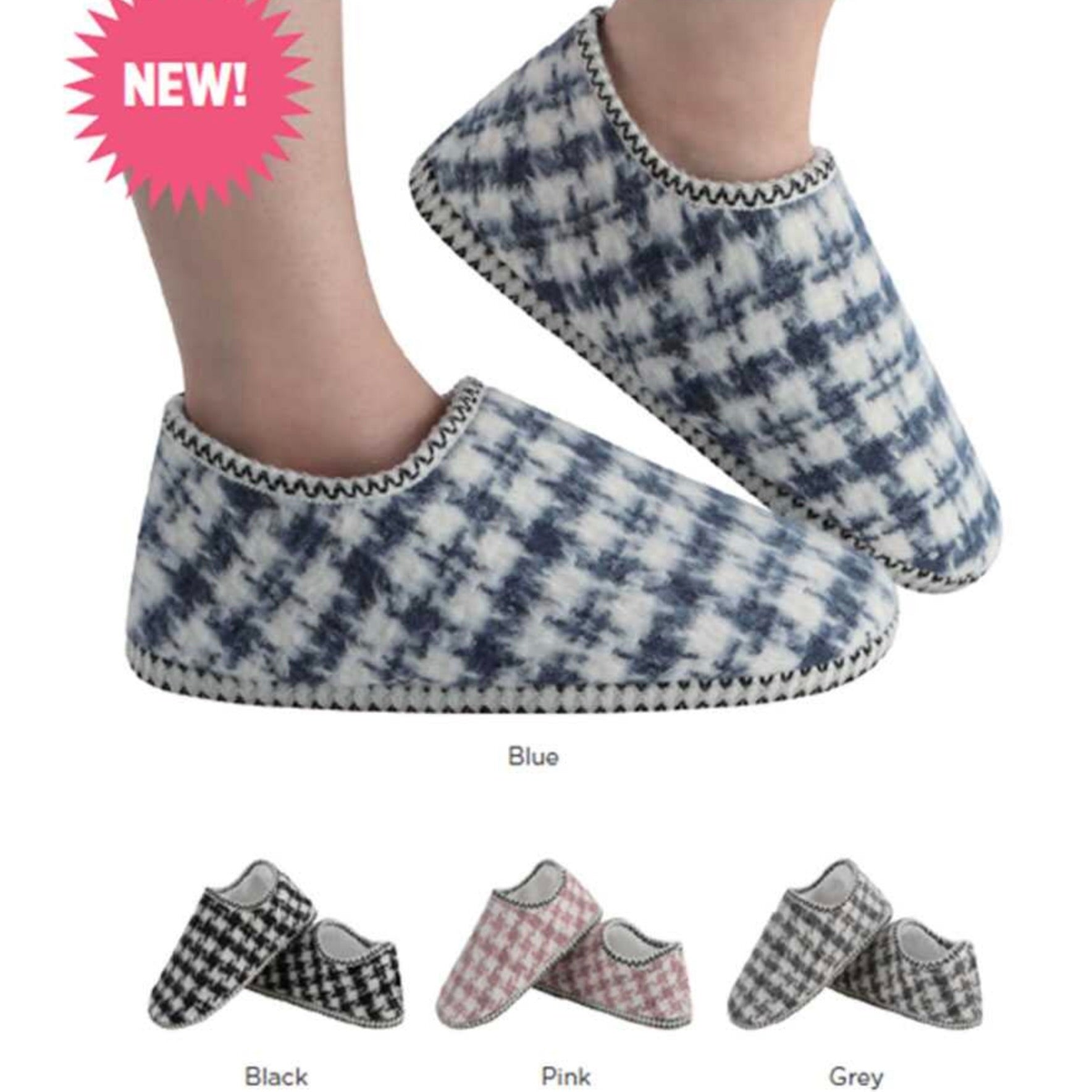 Women's Houndstooth Cabin Bootie Snoozies