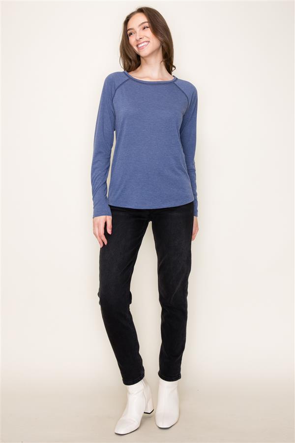 Raglan Long Sleeve Jersey Top