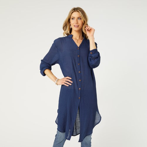 Long Button Down Shirt Dress FINAL SALE