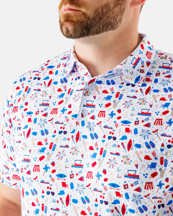 Waggle Americana Men's Polo