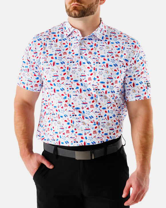 Waggle Americana Men's Polo