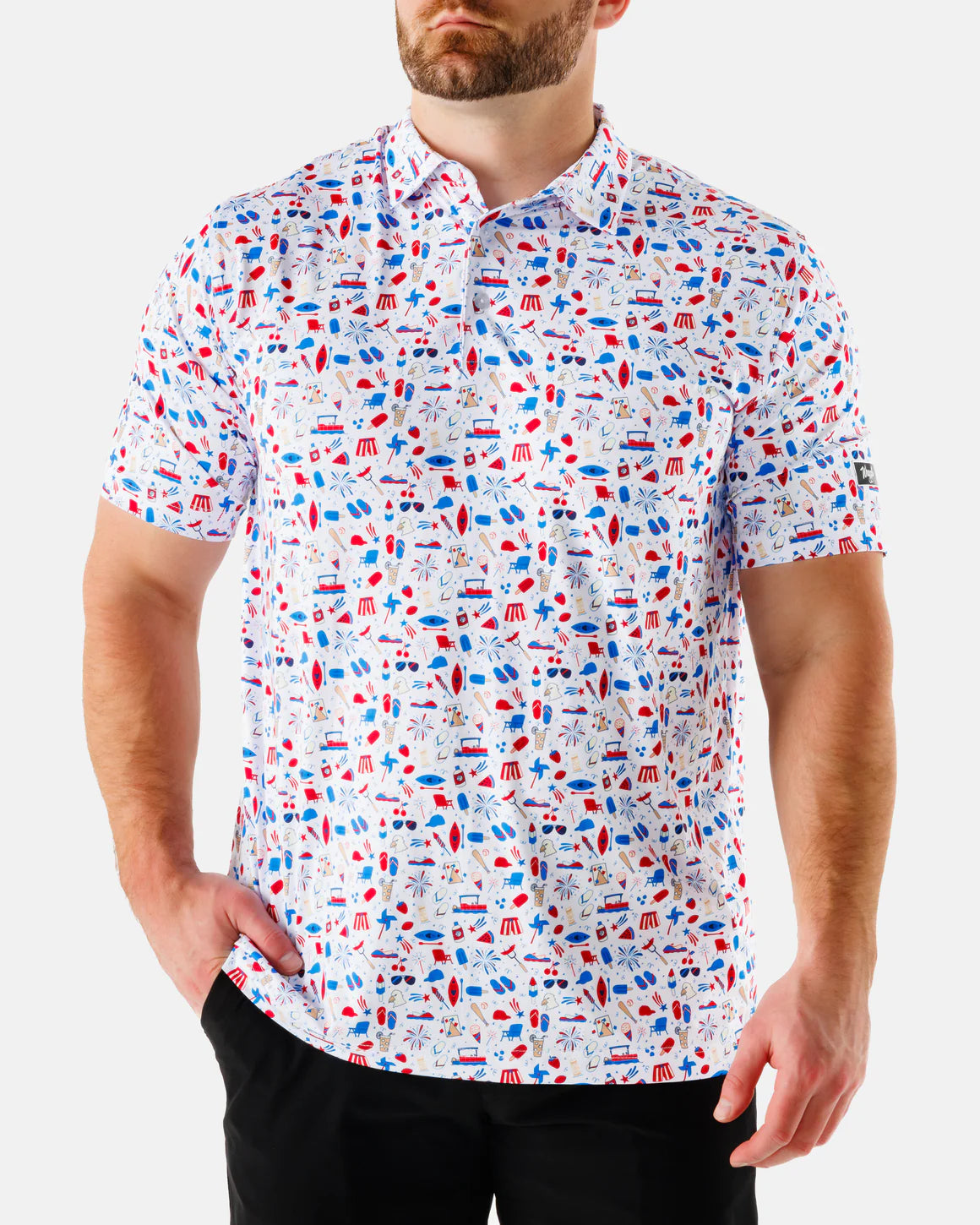 Waggle Americana Men's Polo
