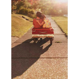 Greeting Card Boy & Girl In Toy Car