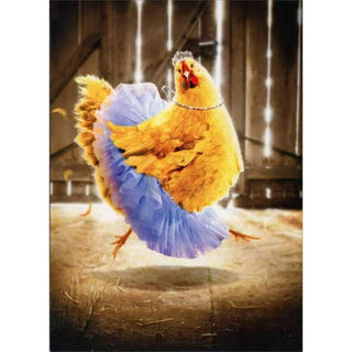 Greeting Card Chicken Ballerina