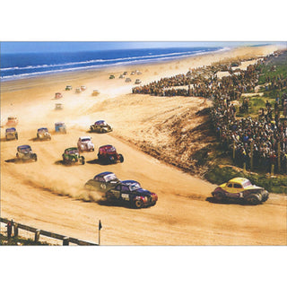 Beach Racing Fold Out Birthday Card