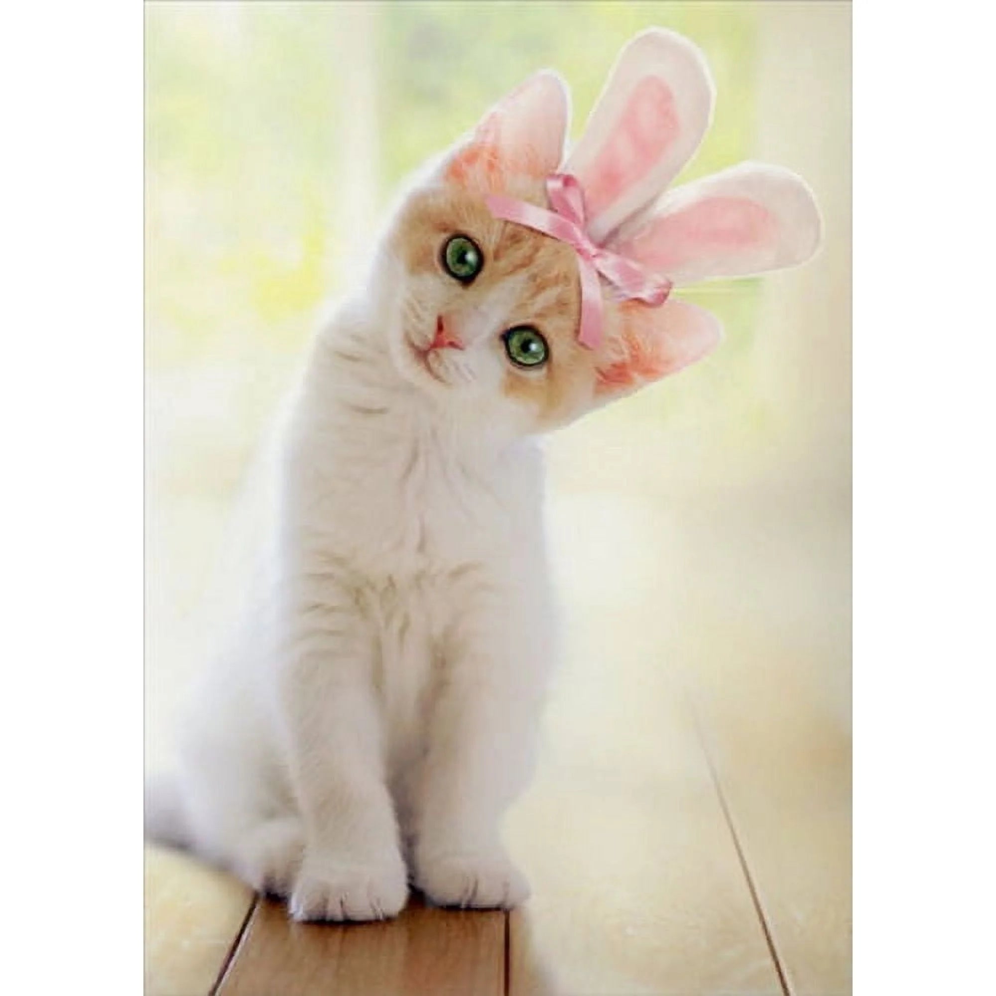 Kitten w/ Bunny Ears Easter Card