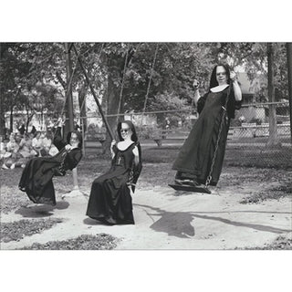 Nuns On Swings Birthday Card