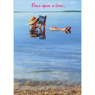 Retirement Greeting Card Women Floating In Water