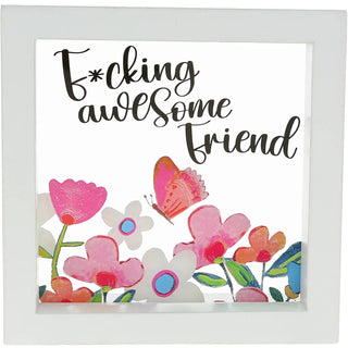 Awesome Friend Glass Plaque