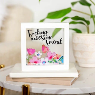 Awesome Friend Glass Plaque