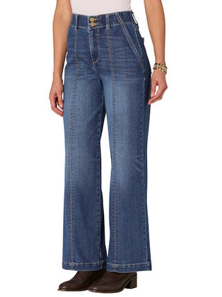 Petite Blue Denim Wide Leg Jeans