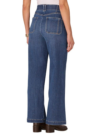 Petite Blue Denim Wide Leg Jeans
